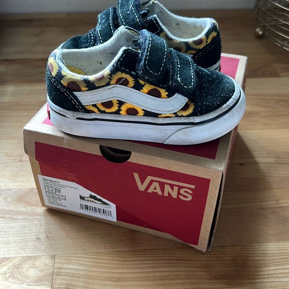 Vans toddler 5 sunflower shoes